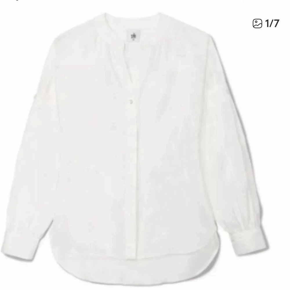 CAbi Women's Cream Button-Up Blouse